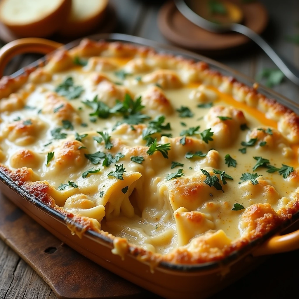 Chicken Alfredo casserole recipe